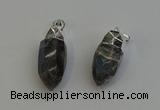 NGP6226 12*28mm - 15*30mm faceted bullet labradorite pendants