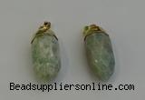 NGP6240 12*28mm - 15*30mm faceted bullet amazonite pendants