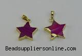 NGP6269 20mm star agate gemstone pendants wholesale