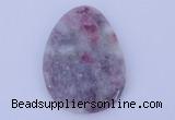 NGP630 5pcs 33*45mm freeform lilac jasper gemstone pendants