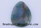 NGP631 5pcs 33*45mm freeform moss agate gemstone pendants