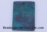 NGP634 5pcs 35*45mm rectangle semi precious gemstone pendants