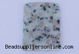 NGP636 5pcs 35*45mm rectangle kiwi stone pendants wholesale