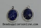 NGP6363 25*30mm oval lapis lazuli pendants wholesale