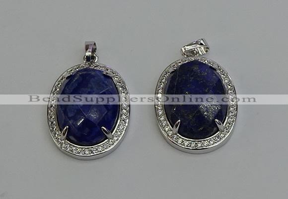 NGP6363 25*30mm oval lapis lazuli pendants wholesale