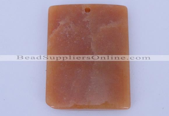 NGP637 5pcs 33*45mm rectangle red aventurine gemstone pendants