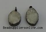 NGP6394 25*30mm - 35*40mm freeform druzy agate gemstone pendants