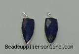 NGP6563 12*35mm - 15*40mm arrowhead lapis lazuli pendants