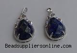 NGP6623 22*30mm faceted teardrop lapis lazuli gemstone pendants