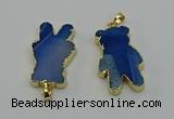 NGP6663 22*38mm Animal or V-shaped agate gemstone pendants