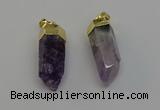 NGP6681 12*25mm - 12*30mm sticks druzy amethyst pendants