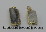 NGP6683 16*28mm - 18*35mm freeform druzy agate pendants