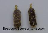 NGP6737 13*40mm sticks smoky quartz gemstone pendants wholesale