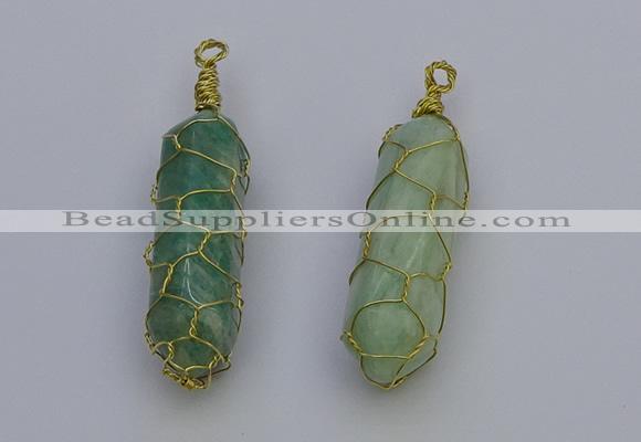 NGP6744 13*40mm sticks amazonite gemstone pendants wholesale