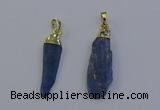 NGP6758 10*35mm - 15*45mm freeform blue kyanite pendants