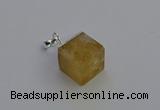 NGP6783 15*22mm cube citrine gemstone pendants wholesale