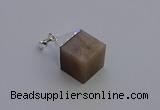 NGP6794 15*22mm cube moonstone gemstone pendants wholesale