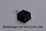 NGP6826 24*25mm hexagon amethyst gemstone pendants wholesale