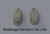 NGP6895 10*22mm - 12*25mm freeform plated druzy quartz pendants