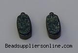 NGP6920 10*22mm - 12*25mm freeform plated druzy quartz pendants