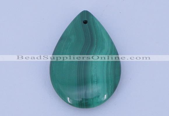 NGP701 22*30mm flat teardrop natural malachite gemstone pendant