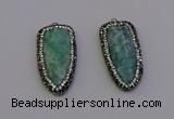 NGP7015 20*45mm arrowhead amazonite gemstone pendants wholesale