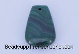 NGP702 20*30mm trapezoid natural malachite gemstone pendant