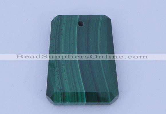 NGP703 20*30mm trapezoid natural malachite gemstone pendant