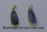 NGP7047 13*35mm - 14*40mm flat teardrop blue kyanite pendants