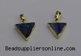 NGP7048 14*15mm triangle blue kyanite pendants wholesale