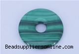 NGP705 35mm natural malachite gemstone donut pendant