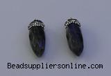 NGP7070 12*30mm - 15*35mm faceted bullet labradorite pendants