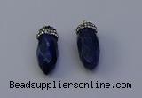 NGP7073 12*30mm - 15*35mm faceted bullet lapis lazuli pendants