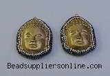 NGP7090 30*40mm buddha white jade pendants wholesale