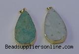 NGP7135 25*50mm - 28*55mm freeform amazonite gemstone pendants