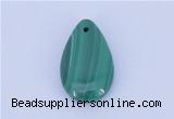 NGP714 12*20mm flat teardrop natural malachite gemstone pendant