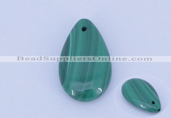 NGP714 12*20mm flat teardrop natural malachite gemstone pendant