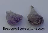 NGP7146 20*40mm - 30*45mm faceted nuggets amethyst pendants