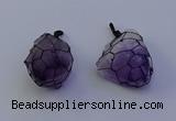 NGP7148 20*40mm - 30*45mm faceted nuggets amethyst pendants