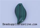 NGP715 15*37mm marquise natural malachite gemstone pendant