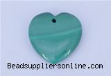 NGP716 30*30mm heart natural malachite gemstone pendant