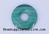 NGP718 8*25mm natural malachite gemstone donut pendant