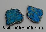 NGP7229 30*50mm - 40*60mm freeform sea sediment jasper pendants