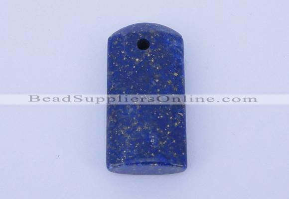 NGP724 14*29mm rectangle natural lapis lazuli gemstone pendant