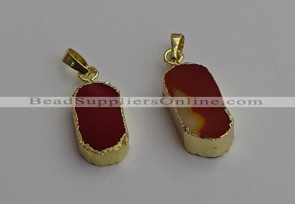 NGP7244 10*20mm - 10*22mm oval mookaite gemstone pendants