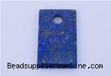 NGP726 21*31mm rectangle natural lapis lazuli gemstone pendant