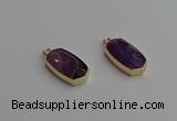 NGP7260 13*25mm faceted freeform amethyst pendants wholesale