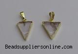 NGP7330 16*18mm - 15*20mm triangle white crystal pendants