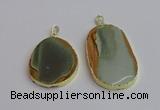 NGP7364 35*45mm - 40*55mm freeform imperial jasper pendants