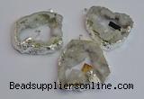 NGP7387 45*50mm - 50*55mm freeform druzy agate pendants